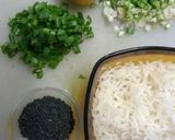 A picture of step 1 of Sesame garlic rice.