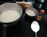 A picture of step 5 of Parle g Biscuit Pudding.