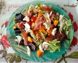 Foto del paso 3 de la receta Ensalada con melocotón, mozzarella y jamón