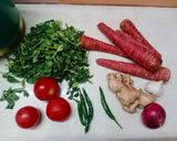 A picture of step 1 of #MATHI GAJAR BHAJI.