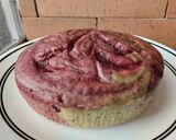 Foto del paso 7 de la receta: Torta de banana🍌 y mora🍒 marmoleada sin huevo y sin horno🧁🍒🍯