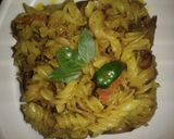 A picture of step 2 of Punjabi pasta.