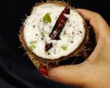 A picture of step 2 of Coconut chutney.
