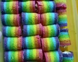 Foto langkah ke 5 dari resep Rainbow rollcake mini.