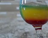 A picture of step 3 of Rainbow cocktail.