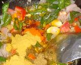 A picture of step 5 of Turkey berry curry.