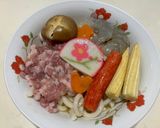 A picture of step 3 of Steamed Egg with Udon Noodles (Rice Cooker Recipe).