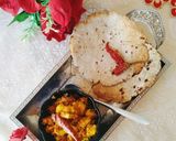 A picture of step 8 of GLuten Free SORGHUM Flour Garlic Roti (jowar flour garlic Roti).
