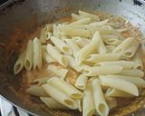 A picture of step 4 of Almond milk pasta.