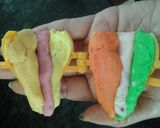 A picture of step 6 of Rainbow modak.