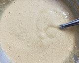 A picture of step 1 of Kodo millet vegetable pancake.