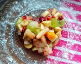 Pas rețetă Salată de fructe pe blat de biscuiți cu unt 4 fotografie