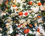 A picture of step 7 of Feta, Spinach, Cherry Tomatoes 🍅 and Shredded Chicken Pasta Bake.
