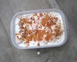 A picture of step 5 of Fresco style Dahi barray.