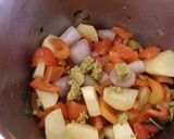 A picture of step 1 of Sig's Light Tomato and Shallot Stew.