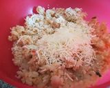 Foto del paso 2 de la receta: Tortitas rápidas de arroz, jamón y queso