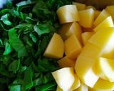 पालक आलू की चटपटी सब्ज़ी (Palak aloo ki chatpati sabzi recipe in Hindi) रेसिपी चरण 1 फोटो