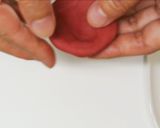 A picture of step 2 of Nerikiri Wagashi: "Kiku" (Chrysanthemum) 2.