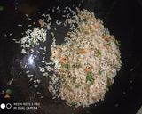 A picture of step 2 of Vegetables fried rice with Manchurian.