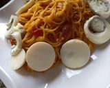 A picture of step 2 of Spaghetti jallof.