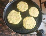 A picture of step 6 of Sattu mini chillas.