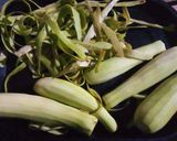 A picture of step 2 of Ghiya (Lauki)ky fry Chilkay.