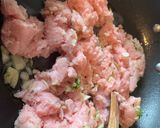 A picture of step 4 of Thai minced pork spring rolls.