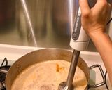 A picture of step 8 of Lobster bisque.