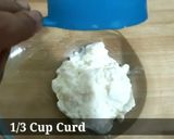A picture of step 1 of Valentine's special Vanilla-Chocolate Duo Cake (eggless) #heart.
