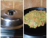 A picture of step 3 of Oats besan mix veg chilla.