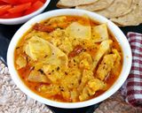 A picture of step 7 of Gathiya Papad ki Sabji.
