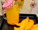 A picture of step 5 of Mango squash 🥭🍷.