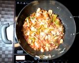 A picture of step 2 of Paneer chilli dosa.