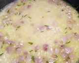 A picture of step 3 of Rosemary and pancetta risotto.
