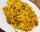 A picture of step 3 of Spicy mincemeat indomie.