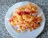 A picture of step 1 of Peach and Amaretto Gelato.