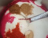 A picture of step 2 of Valentine's Day Special Beetroot and Ragi Mini Idlis.