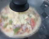 A picture of step 6 of Pancake pizza.