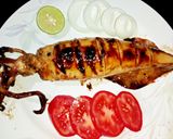Foto langkah ke 6 dari resep Cumi Buncit Panggang Lada Hitam.