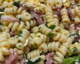 Foto del passaggio 7 della ricetta Fusilli con cime di rapa e speck