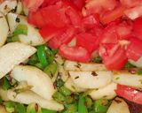 A picture of step 3 of Fry potato capsicum vegetable.