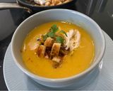 A picture of step 4 of Sweet corn soup with homemade croutons- John A inspired 🥣.