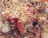 A picture of step 3 of Papri Chaat/ Chana papri Chaat.