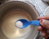A picture of step 1 of Rava idli cup cake with masala aloo frosting.