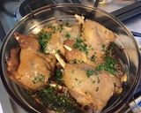 A picture of step 5 of Oven-Baked Duck Confit with Roasted Garlic, Onion, and Parsley.