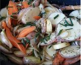 Sertésszűz zöldségágyon recept fázis 4 fotója