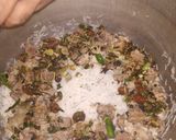 A picture of step 5 of White beef pulao.