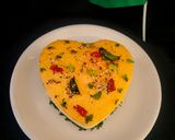 A picture of step 9 of Heart Shaped 3 Layers Tricolor Dhokla Savory Cake - 80th Independence Day Special.