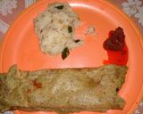 A picture of step 3 of Pesarattu Upma.