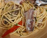 Une image de l'étape 4 de Spaghettis aux sardines (ramen de sardines).